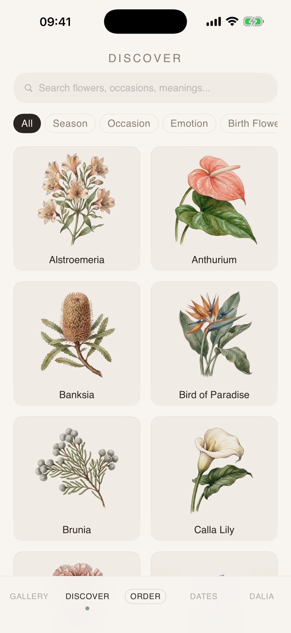 Discover the flowers and their meanings.
